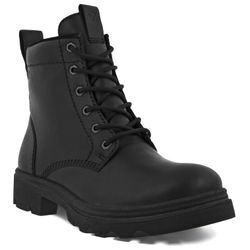 Schnürboots ECCO "GRAINER W", Damen, Gr. 36, schwarz, Leder, klassisch, Schuhe, Stiefelette, Winterboots, Blockabsatz, mit Schurwollfutter