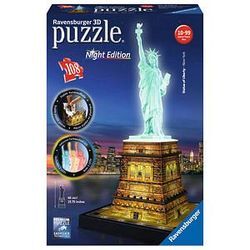 Ravensburger Freiheitsstatue bei Nacht 3D-Puzzle, 108 Teile