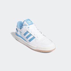 Sneaker ADIDAS ORIGINALS "FORUM LOW CL" Gr. 43, cloud weiß, team light blau, Baumwolle, Schuhe