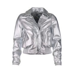 Maze Lederjacke Damen gemustert, silber