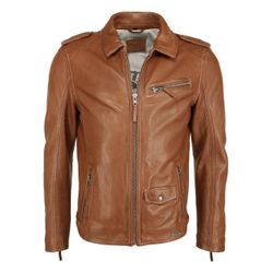 Mustang Lederjacke Herren, camel