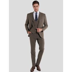 Steffen Klein Anzug Slim-Fit Herren Slim Fit, taupe