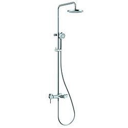 Kludi Logo Einhebelmischer Dual-Shower-System 6808305-00 chrom, mit Kopf- und Handbrause, mit Wanneneinlauf