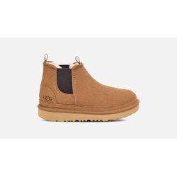 UGG® Neumel Chelsea-Boot für Kinder in Brown, Größe 32.5, Leder