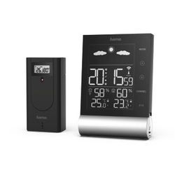 hama Wetterstation Black Line Schwarz