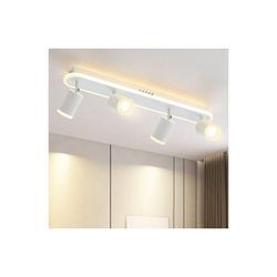 LED-Deckenleuchte 4-flammig - LED-Deckenleuchte 18W Modern Metallweiß GU10 Schwenkbar 330° Deckenstrahler für Wohnzimmer Schlafzimmer Esszimmer Küche