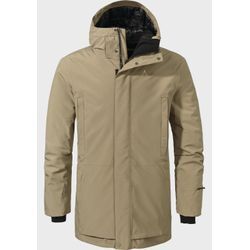 Langjacke SCHÖFFEL "Urban Ins Parka Style Crivat MNS", Herren, Gr. 58, braun (4725, braun), Oberstoff : 100% Polyester (Membran: Polyurethan) Futter : 100% Polyester Wattierung : 100% Polyester, modisch, regular fit, hoch geschlossener Ausschnitt, Langarm, Jacken