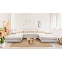 Ecksofa nillona u Mini U-Form Schlaffunktion Bettkasten PS1 Beige - Furnix