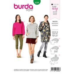 burda Schnitt 6296 "Sweatshirt/Kleid"