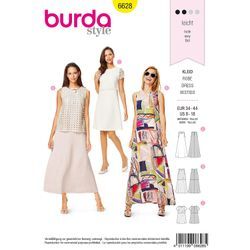 burda Schnitt 6628 "A-Linie-Kleid"