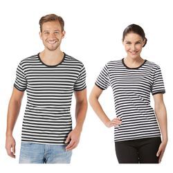 Kurzärmeliges Ringelshirt "Black Stripes" unisex