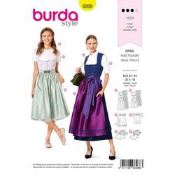 burda Schnitt 6268 "Dirndl", klassisch