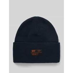 Beanie mit Label-Patch Modell 'WORKWEAR'