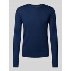 Regular Fit Strickpullover mit Woll-Anteil