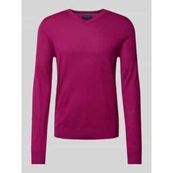 Regular Fit Strickpullover mit Woll-Anteil