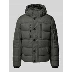 Regular Fit Pufferjacke mit abnehmbarer Kapuze