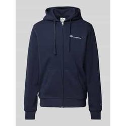 Sweatjacke mit Label-Stitching