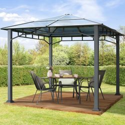 TOOLPORT 3x3 m Hardtop Gartenpavillon, ohne Seitenteile - (300167)