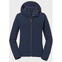 Fleecejacke SCHÖFFEL "Fleece Hoody Lakefield L" Gr. 38, blau (8820, blau) Damen Jacken