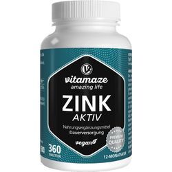 Zink Aktiv 25mg Hochdosiert Vegan 360 ST