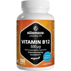 Vitamin B12 500 Ug Hochdosiert Vegan 180 ST