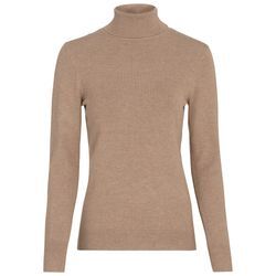 Damen Rollkragenpullover unifarben