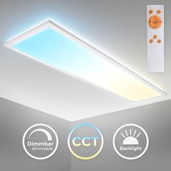 B.k.licht - led Deckenleuchte Panel cct flach indirektes Licht dimmbar Wohnzimmer weiß 36W