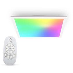 B.k.licht - led Panel Deckenleuchte dimmbar cct rgb Deckenlampe Büro Licht indirekt 15W