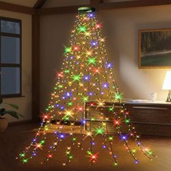 Weihnachtsbaum-Lichtergirlande, 2 m 16 Zweige, 400 LEDs, Weihnachtsbaum-Lichtergirlande, wasserdichte Weihnachtsbeleuchtung für die