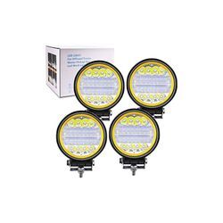 72 W LED-Arbeitsscheinwerfer, 11,4 cm Arbeitsscheinwerfer, bernsteinfarbener Angel Eyes-Nebelscheinwerfer, 12 V, 24 V, 7200 lm, LED-Leiste für