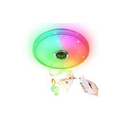 Deckenlampe 48W LED Deckenleuchte Flach RGB Dimmbar mit Fernsteuerung oder i-link APP-Steuerung Lampe Decke Einstellbare Deckenleuchten Sternenhimmel