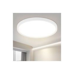 Gbly - Deckenlampe led Deckenleuchte Schlafzimmer Schlafzimmerlampe Flach Ø30CM Badezimmerlampe Rund Küchenlampe Weiß Flurlampe Decke 24W Badezimmer