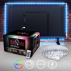 B.k.licht - led Backlight tv Hintergrund-Beleuchtung usb Licht-Band Stripes Streifen rgb 2m