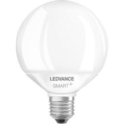 Ledvance - Smarte LED-Lampe mit Wifi Technologie, Sockel E27, Dimmbar, Lichtfarbe änderbar (2700-6500K), Globeform, Matt, Ersatz für herkömmliche