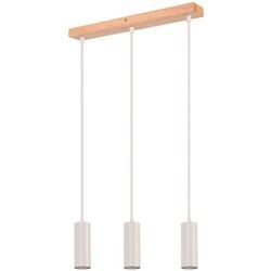 Gbly - Pendelleuchte 3 Flammig Esszimmerlampe Holz - Weiß Hängelampe Esstisch Vintage GU10 Pendellampe Rustikal Küche Flurlampe Esszimmer