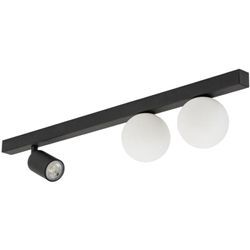 Deckenspot Metall Glas GU10 verstellbar Schwarz Weiß länglich Modern Spot Lampe Decke