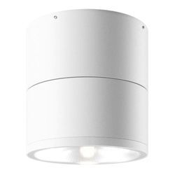 LED Außenstrahler Metall Glas verstellbar rund D: 10,8 cm IP54 Weiß 3000 K warmweiß 1050 lm Modern