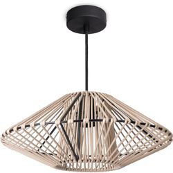 Paco Home LED Pendellampe Wohnzimmer Hängeleuchte Esszimmer Vintage Korboptik Boho Natur Pendelleuchte, Schwarz 5