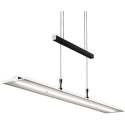 B.K.Licht LED Pendelleuchte höhenverstellbar Hängelampe Esstisch-Lampe schwarz Glas 20W