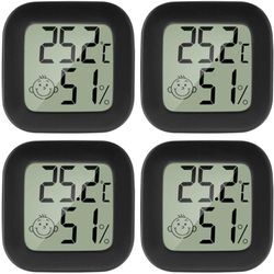 Sollbry - Stück Mini-LCD-Thermometer-Hygrometer für den Innenbereich, digital, Temperatur, Luftfeuchtigkeit, hochpräzise, tragbar, -50 ℃ 70 ℃, 10 %