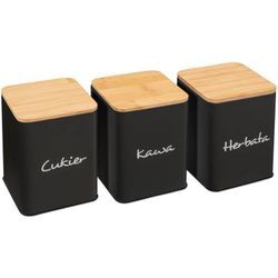 REA - set 3 zucker kaffee tee container black