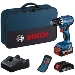 Akku-Bohrschrauber gsr 18V-45 Set mit 2 Akkus, Ladegerät, Bitset - Bosch