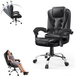 Naspaluro - Ergonomischer Bürostuhl chefsessel - schreibtischstuhl - pu Leder pc Computerstuhl mit Armlehne und Kopfstütze, Rückenlehne,