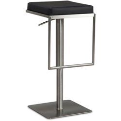 Finebuy - Barhocker Schwarz Kunstleder Edelstahl Design Barstuhl Modern, Tresenstuhl Drehbar Gepolstert, Bistrohocker Metall Hoch, Thekenhocker