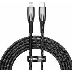 Baseus Glimmer Series Schnellladekabel USB-C – Lightning 480 Mbit/s PD 20 W 2 m schwarz