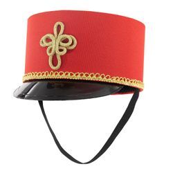 buttinette Funkenhut "Uniform", rot/gold