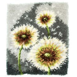 Knüpfteppich "Pusteblume", 43 x 54 cm