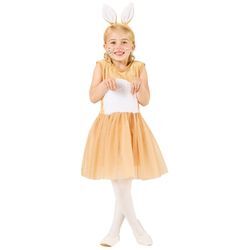 buttinette Kinderkleid "Hase", hellbraun/weiß