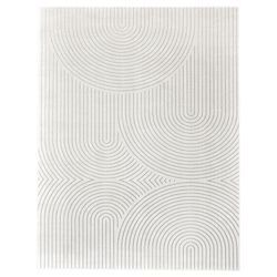 riess-ambiente Teppich ILLUSION - 230x160cm creme beige Kurzflor geometrisches Muster Baumwolle Modern