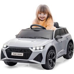 Elektro-Kinderauto JAMARA "Ride-on Audi RS 6", grau, Elektro-Kinderfahrzeuge, KinderB:60cm H:43cm T:102cm, 12 V, 2,4 GHz, B:60cm H:43cm T:102cm